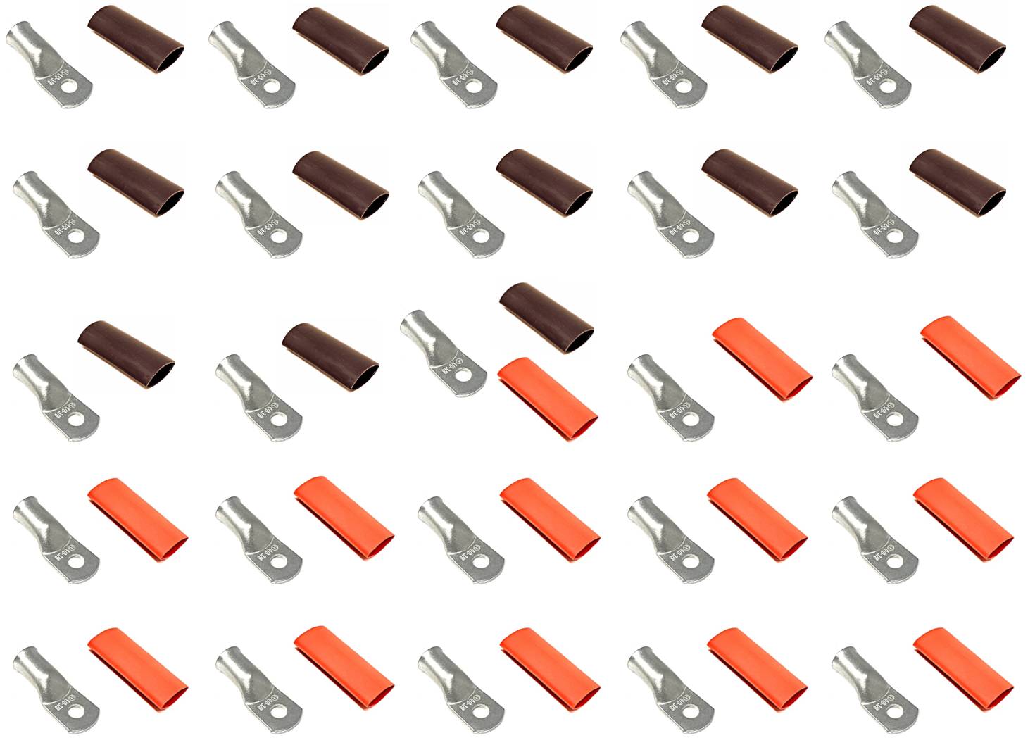 Black Heat Shrink Tubing 10pcs 4/0 Gauge 4/0 AWG x 3/8” Pure Copper UL Listed Cable Lug Terminal Ring Connectors with Dual Wall Adhesive Lined Red by WNI Black Heat Shrink Tubing 10pcs 4/0 Gauge 4/0 AWG x 3/8” Pure Copper UL Listed Cable Lug Terminal Ring Connectors with Dual Wall Adhesive Lined Red by WNI